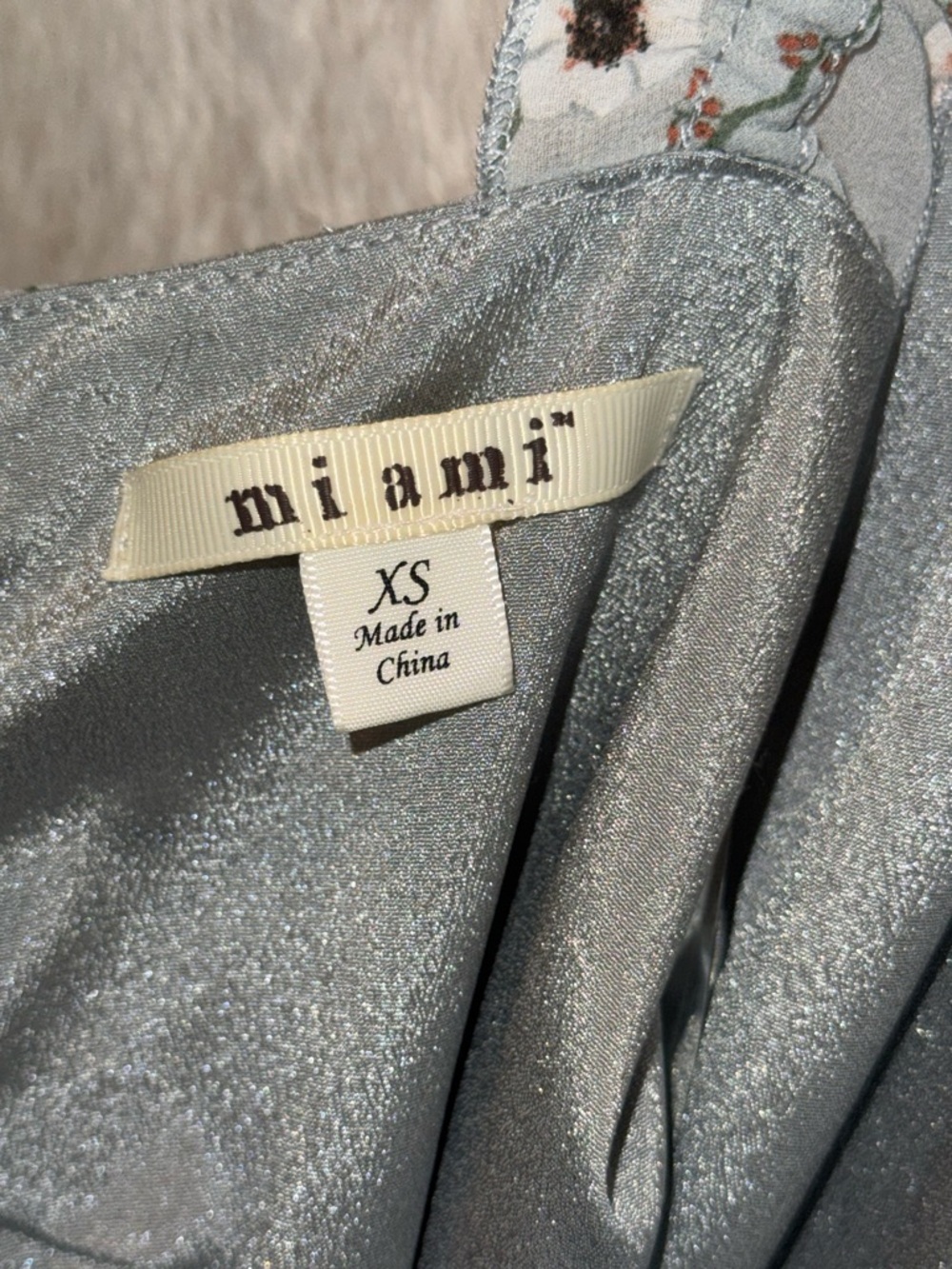 Miami Bluish Grey Floral Sweetheart Wide-Leg Jumpsuit - Picture 7 of 8
